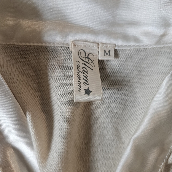 Glam Cashmere Silk Cashmere Blend Midi Length Wrap Dress Medium - Picture 4 of 5